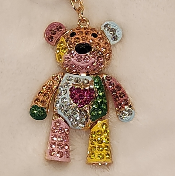 Multicolor Movable Teddy Bear Keychain Bag Charm - Picture 2 of 4